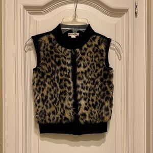 Crewcuts Black and Brown Faux Fur Vest